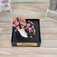 Load image into Gallery viewer, Arlene Bellinger Romantic Pink Rose Bouquet Set with Porcelain Victorian Shoe Vase
