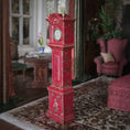 Load image into Gallery viewer, Pollie Simpson Gilt Red Hand Painted Chinese Asian Oriental Chinoiserie Grandfather Clock 1979
