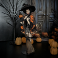 Load image into Gallery viewer, Halloween Witch One-of-a-Kind Porcelain Doll by Dana Burton for Magpie Miniatures
