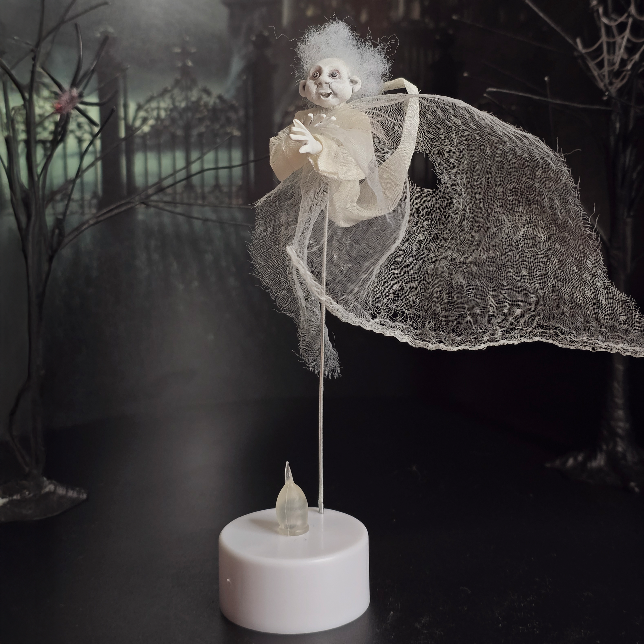 Floating Victorian Ghost Child #2 OOAK Doll Haunted Miniature by Pat Benedict