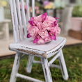Load image into Gallery viewer, Pretty Pink Rose & Calla Lily Bridal Floral Bouquet Romantic
