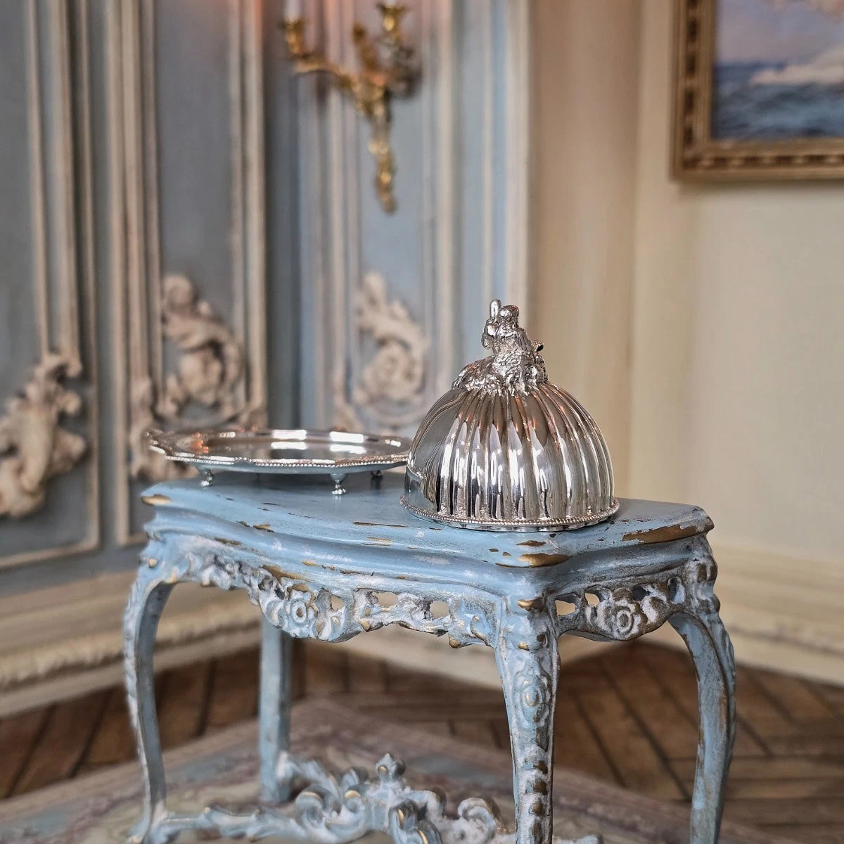 Peter Acquisto Sterling Silver Domed Serving Tray #107/300 Miniature