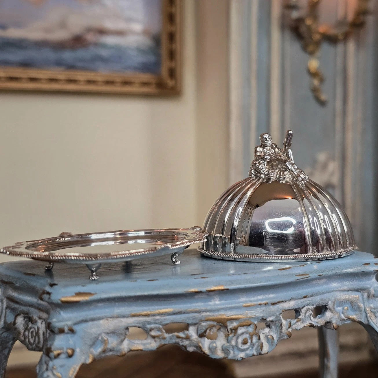 Peter Acquisto Sterling Silver Domed Serving Tray #107/300 Miniature