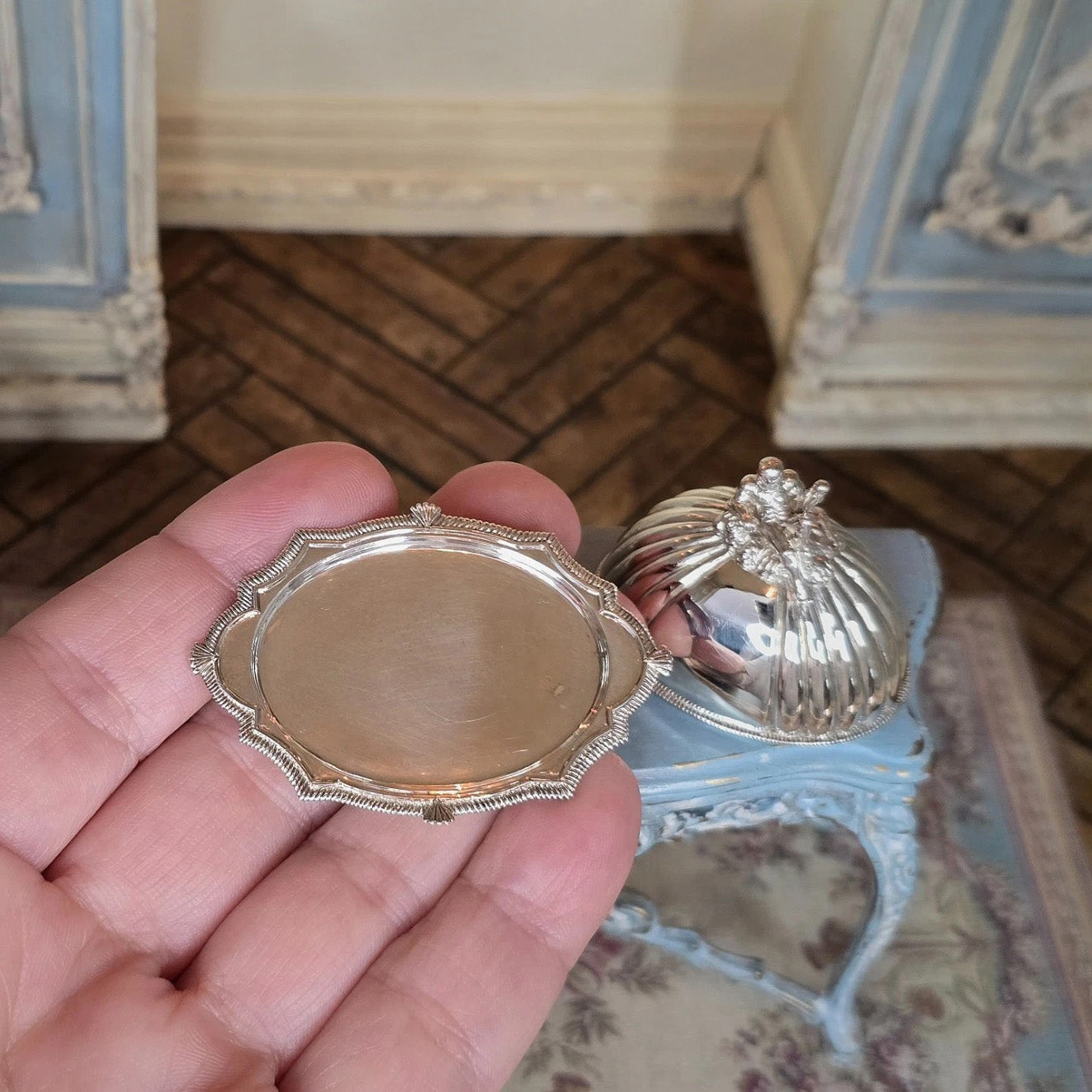 Peter Acquisto Sterling Silver Domed Serving Tray #107/300 Miniature
