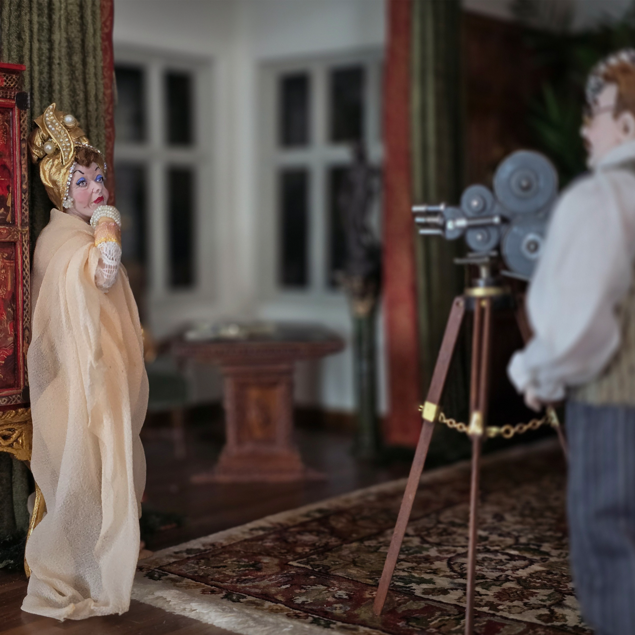 Starlett Norma Desmond Original Marcia Backstrom Sculpted Clay Dollhouse Doll