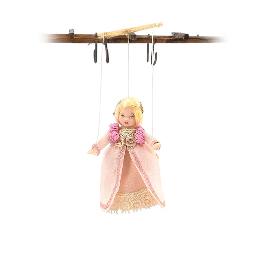 Storybook Pink Princess Marionette Puppet Doll by Loretta Kasza 1:12
