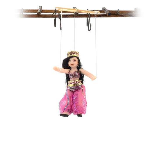 Pink Arabian Princess Marionette Puppet Doll by Loretta Kasza 1:12