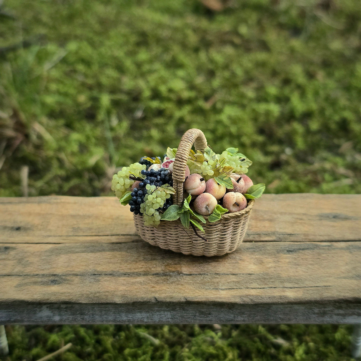 Gosia Suchodolska IGMA Artisan Miniature Harvest Fig & Fruit Basket Exclusive