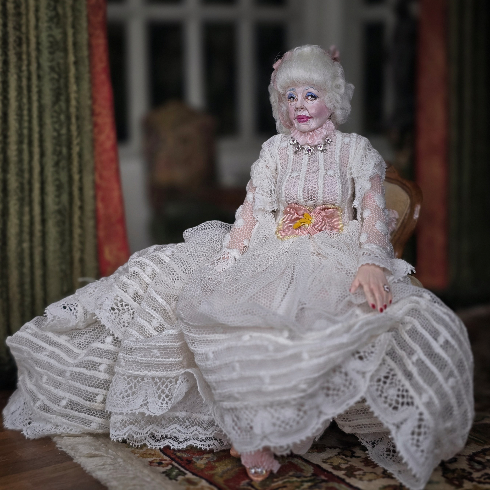 Aging Star Dolly Darling Original Marcia Backstrom Sculpted Clay Dollhouse Doll