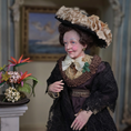 Load image into Gallery viewer, Victorian Lady Silk Walking Gown Original Marcia Backstrom Sculpted Dollhouse Doll 1999
