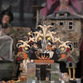 Load image into Gallery viewer, Karen Markland Signed Halloween Painted Carved Wood Art Piece Display (2012) OOAK
