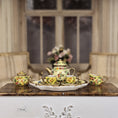 Load image into Gallery viewer, Exquisite OOAK Yellow Chintz Bird Porcelain Tea Service Dollhouse Miniature Set
