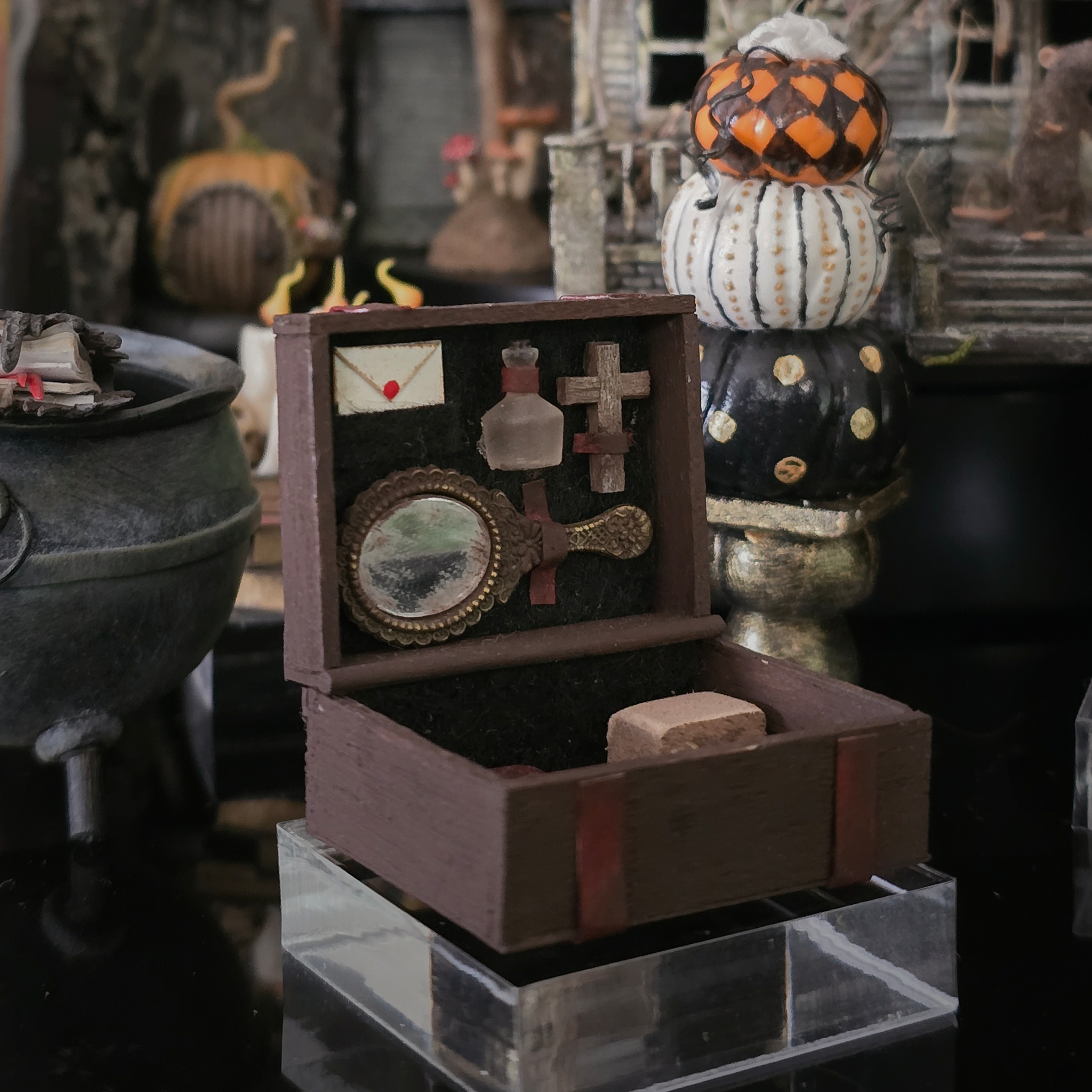 Miniature Vampire Hunting Kit OOAK Vintage Artisan Gothic Collectible