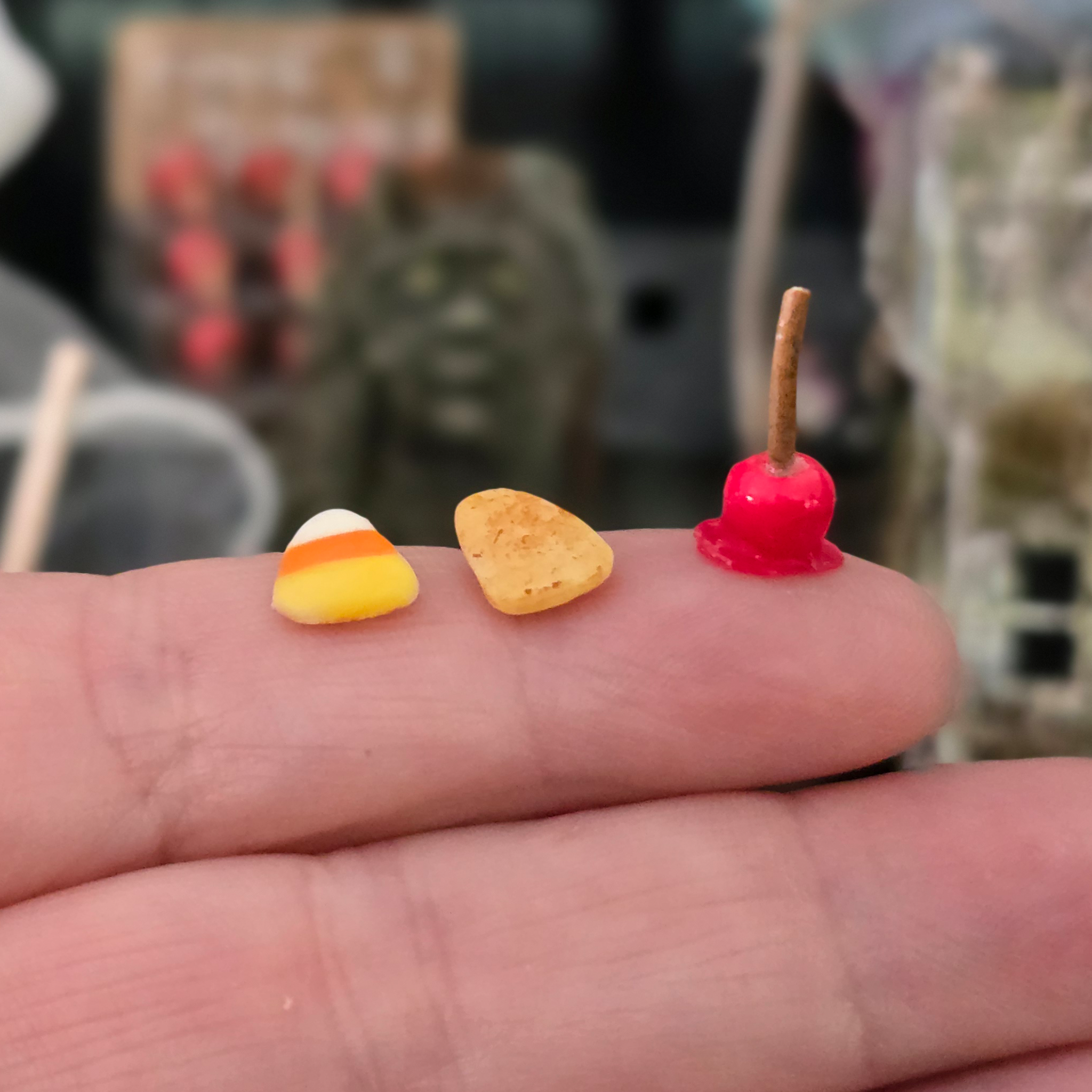 Halloween Fall OOAK Sculpted Dessert Charcuterie Board Diorama Caramel Apples, Cookies