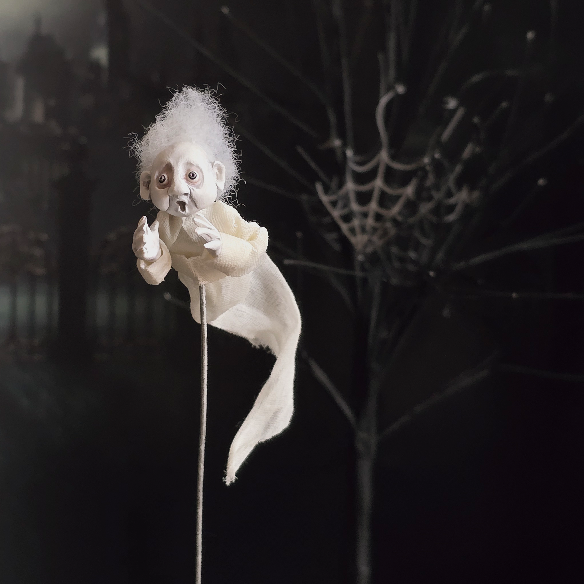 Floating Victorian Ghost Child #1 OOAK Doll Haunted Miniature by Pat Benedict
