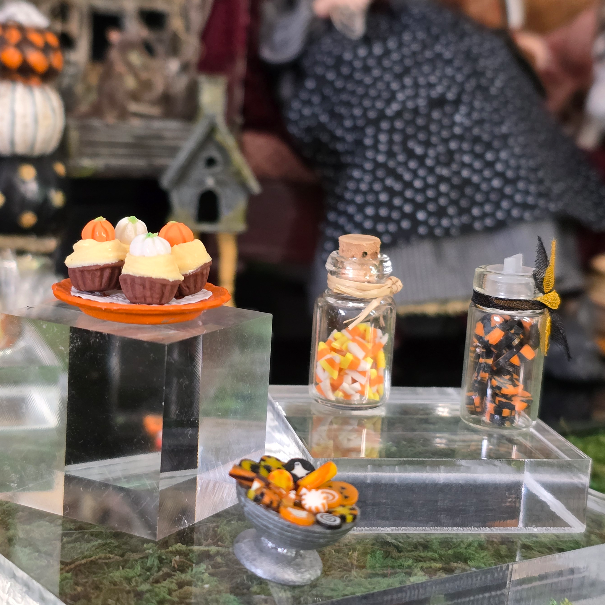 Seasonal Halloween Fall Collection of OOAK Sculpted Clay Candy & Cupcakes