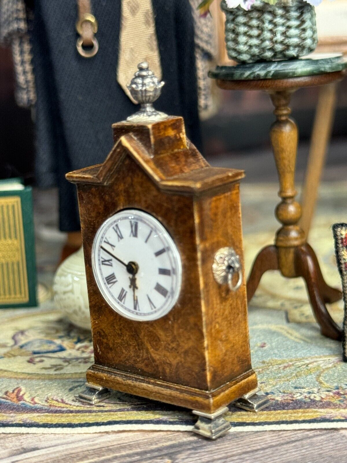 Signed Small Time Georgian Keith Bougourd France Mantel Clock, side view