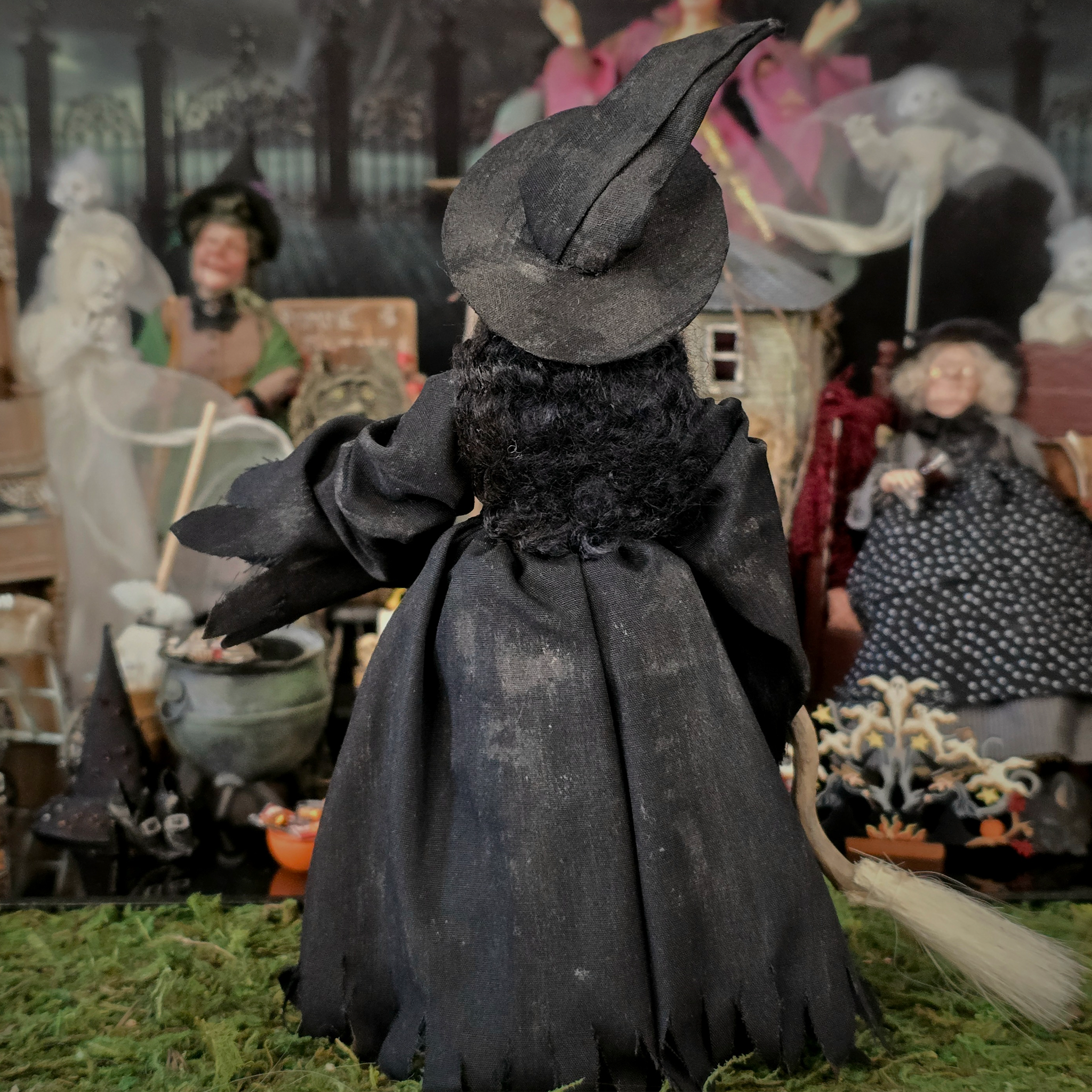 Kind Witch by Marcia Backstrom & Falcon Miniatures Resin Halloween Character Lady Doll