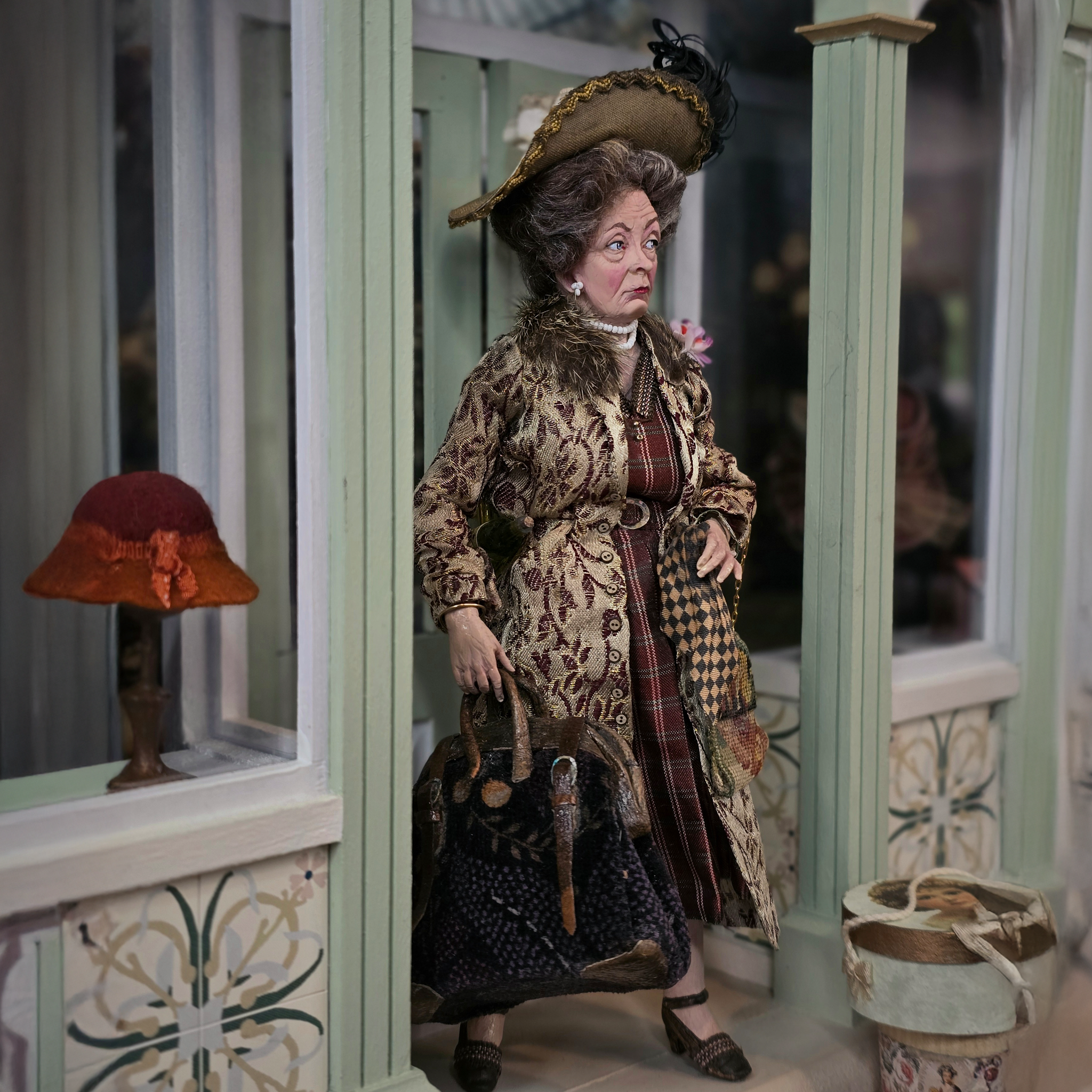 Suspicious Wealthy Lady Original Marcia Backstrom Sculpted Dollhouse Doll