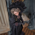 Load image into Gallery viewer, Victorian Mourning Dowager Original Marcia Backstrom Sculpted Dollhouse Doll
