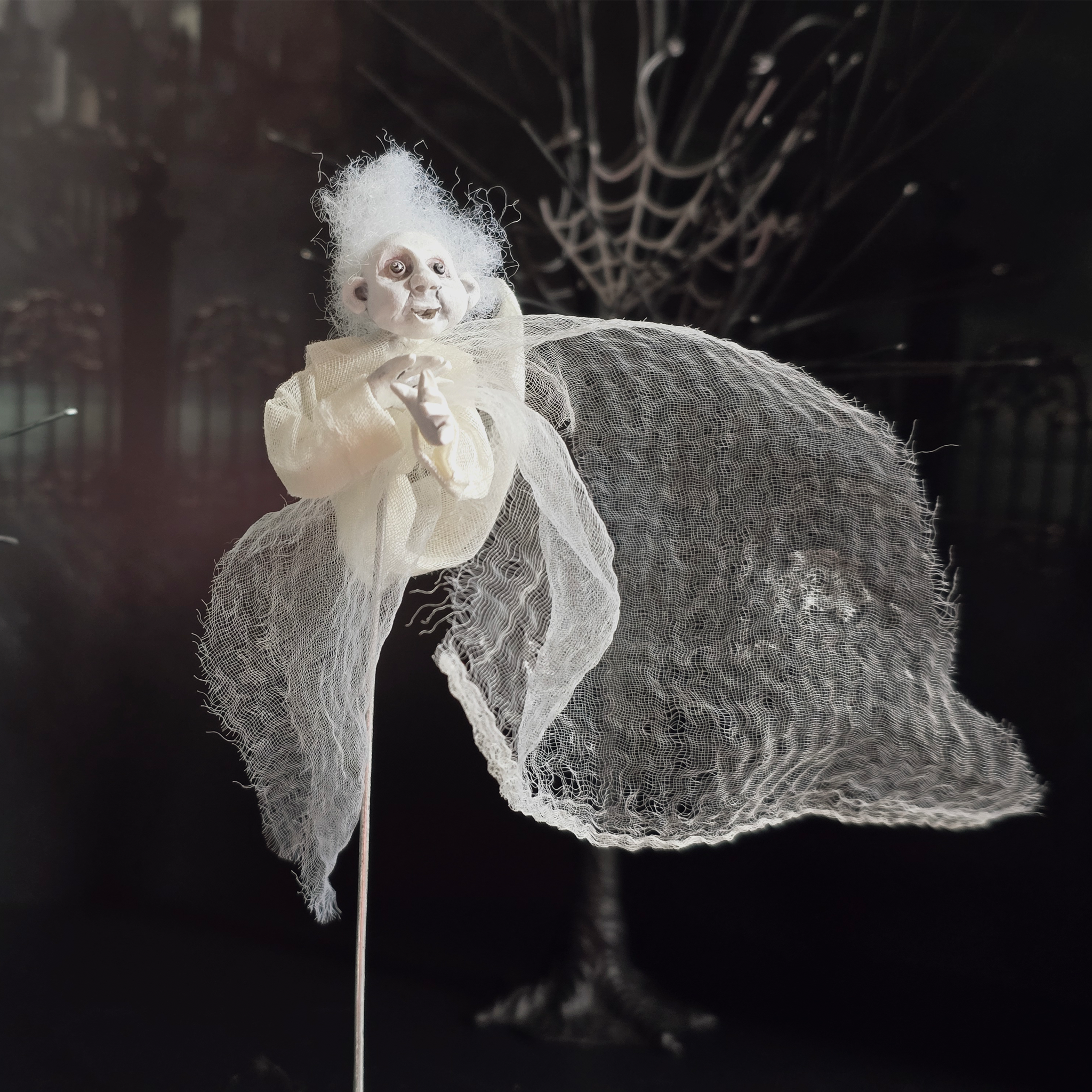 Floating Victorian Ghost Child #2 OOAK Doll Haunted Miniature by Pat Benedict