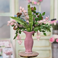 Load image into Gallery viewer, Signed Ron Benson 1987 Painted English Victorian Rose Vase with Artisan Floral Arrangement
