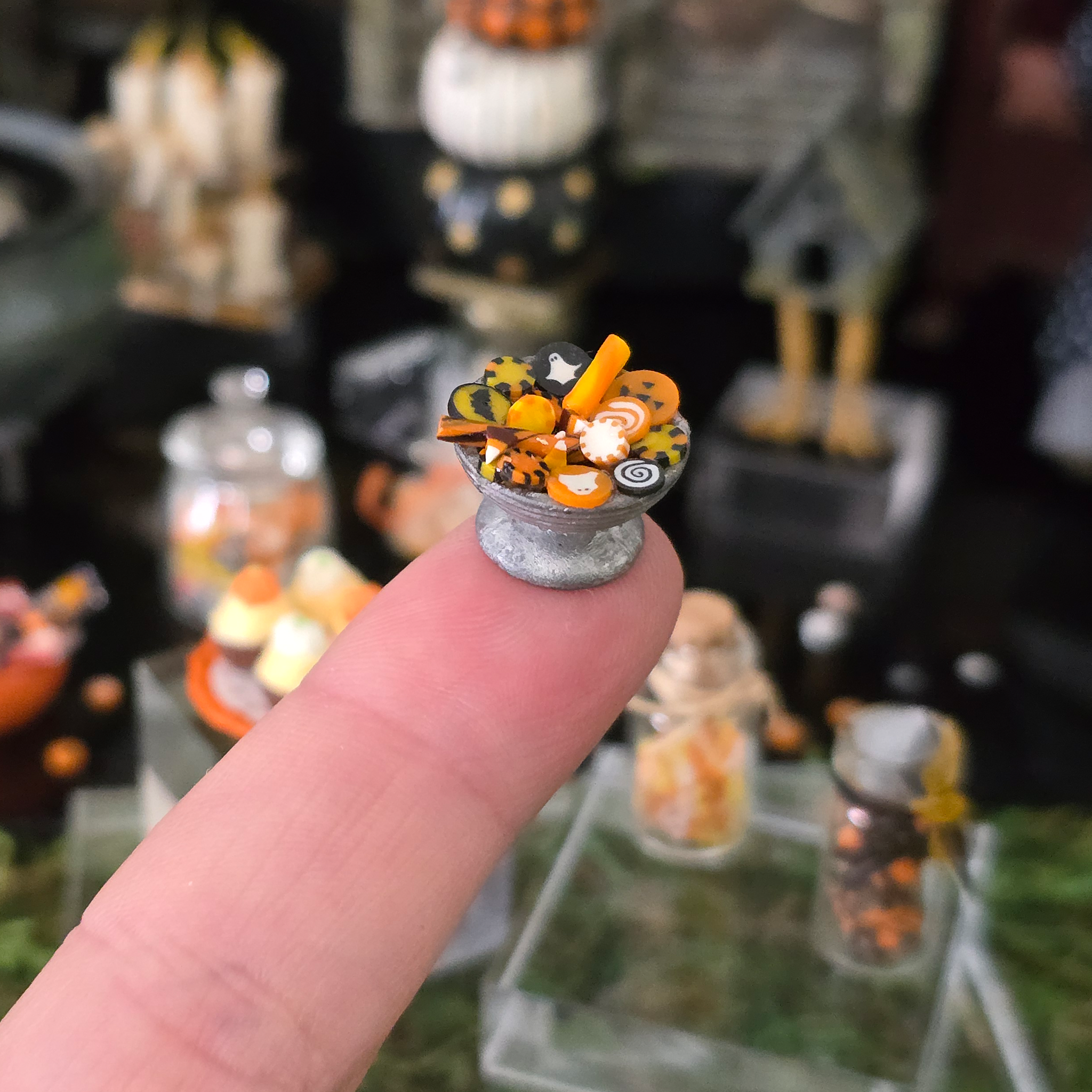 Seasonal Halloween Fall Collection of OOAK Sculpted Clay Candy & Cupcakes