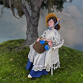 Load image into Gallery viewer, Victorian Summer Beauty in Signed Wicker Chair Original Marcia Backstrom Doll 2001
