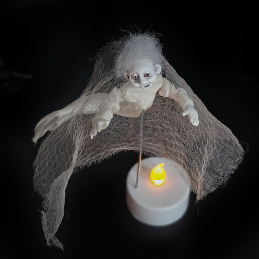 Floating Victorian Ghost Child #3 OOAK Doll Haunted Miniature by Pat Benedict