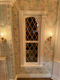 Load image into Gallery viewer, RARE Finished Custom Roger Gutheil c1984 Mahogany Living Room 1:12 Roombox OOAK, window view
