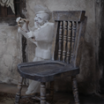 Load image into Gallery viewer, Edwardian Boy Ghost Doll OOAK Haunted Miniature Child with Slingshot & Chair by Pat Benedict
