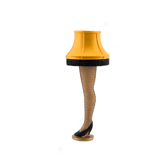 Miniature Leg Lamp – A Christmas Story Replica on a white background
