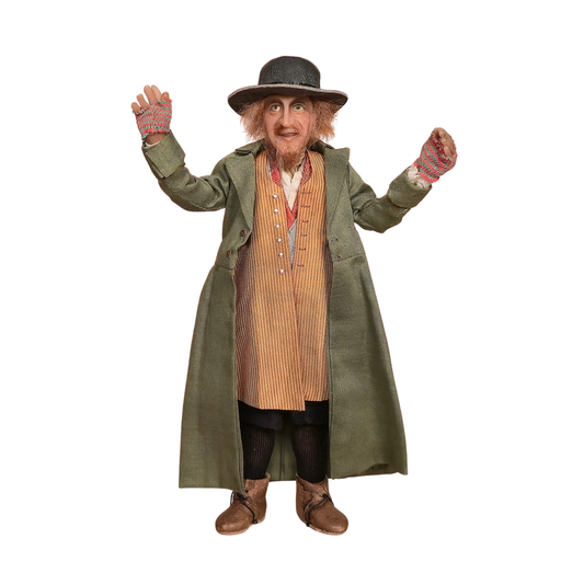 Jo Medvenics Pickpocket Fagin from Oliver Twist Clay Character Doll, Victorian Costume
