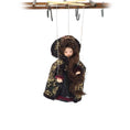 Load image into Gallery viewer, Tudor Lady Traveler in Dark Cloak Marionette Puppet by Loretta Kasza
