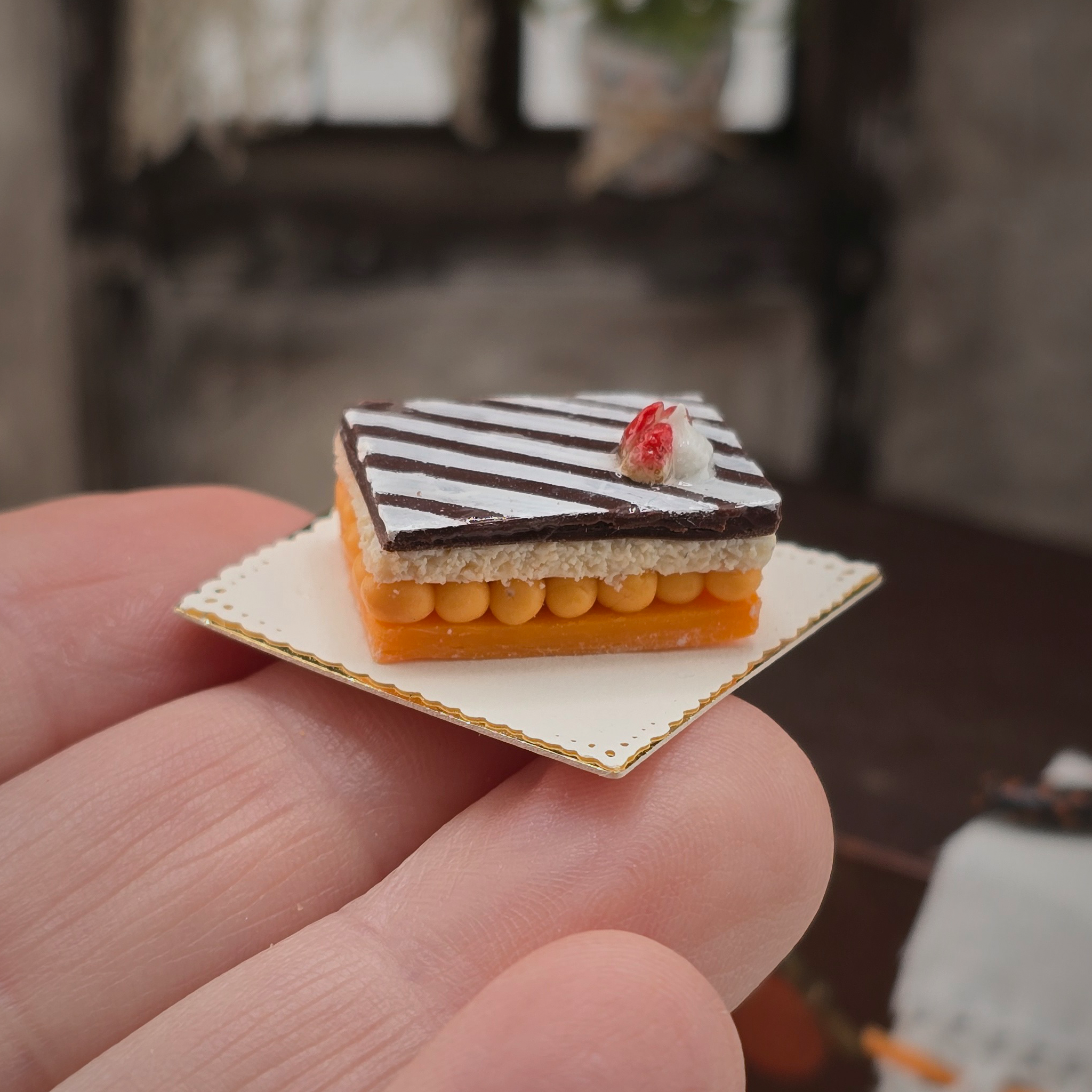 Halloween Fall Dessert French Pastry Cake, Kitchen Towel & Cake Knife