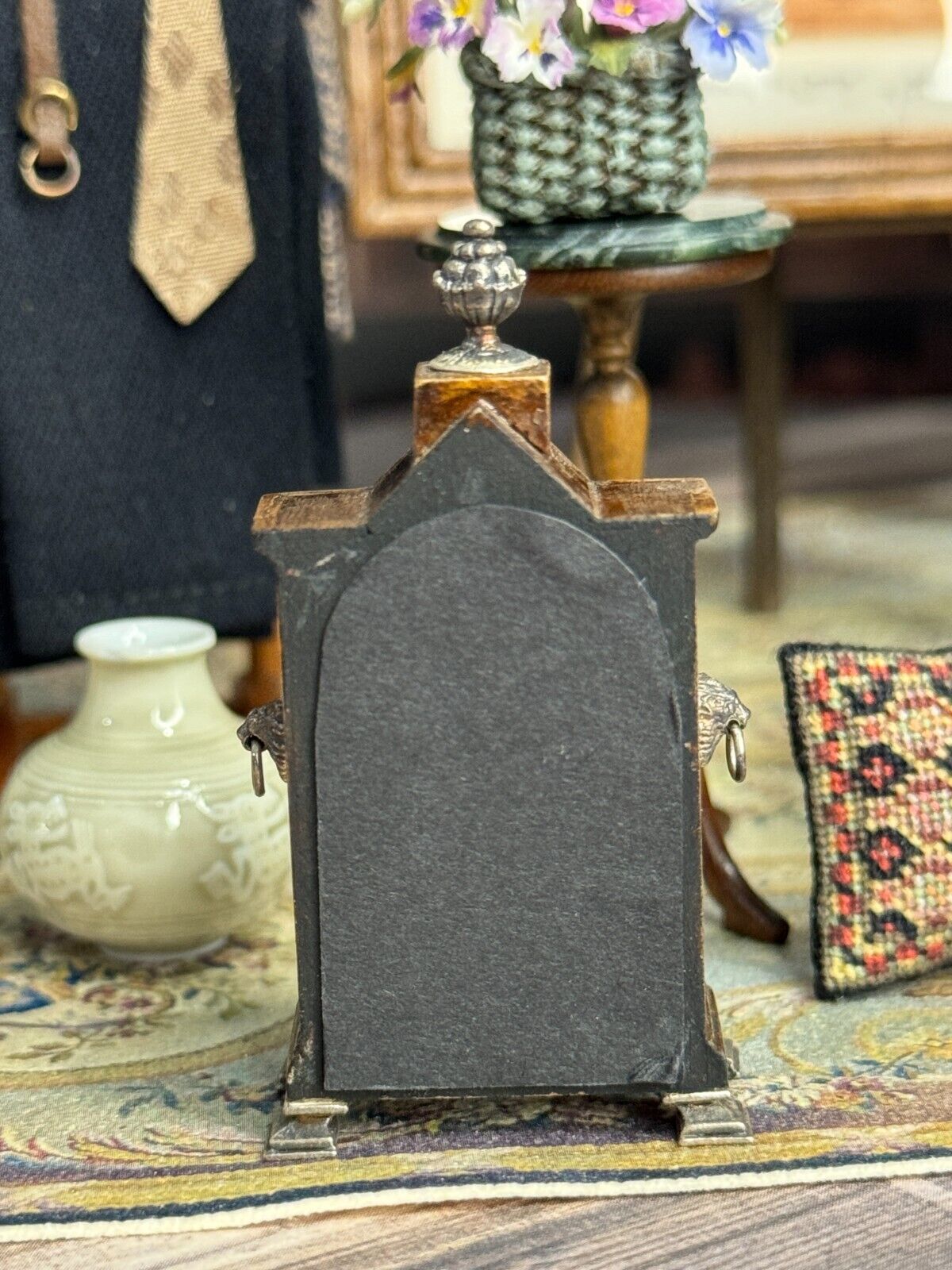 Signed Small Time Georgian Keith Bougourd France Mantel Clock, back side