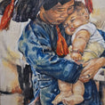Load image into Gallery viewer, Artistic depiction of a person holding a child with a warm, affectionate gesture. Deanna Karras
