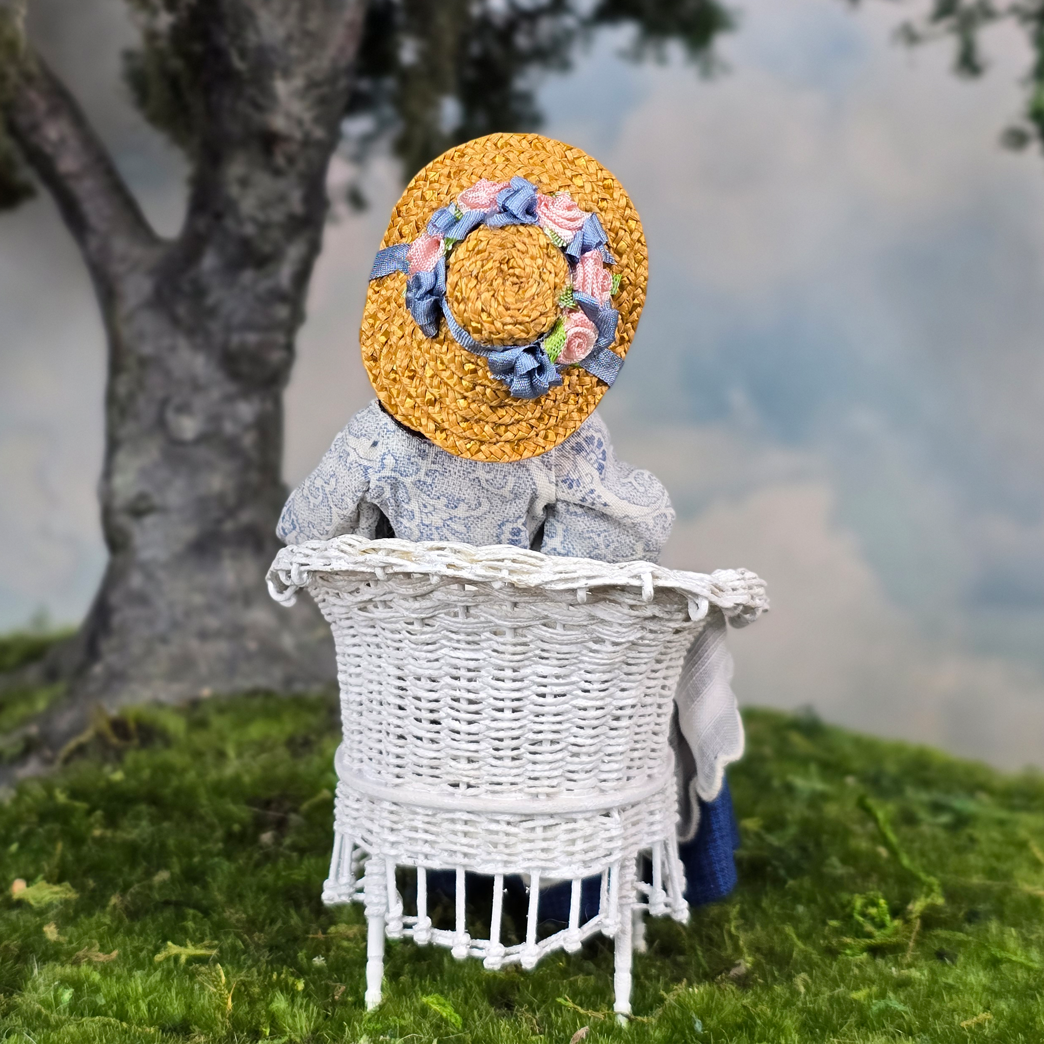 Victorian Summer Beauty in Signed Wicker Chair Original Marcia Backstrom Doll 2001