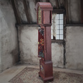 Load image into Gallery viewer, Wizard’s Grandfather Clock Hand-Carved Wood with Painted Halloween Motifs, Signed
