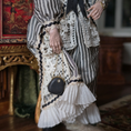 Load image into Gallery viewer, RESERVED FOR RICK: Wealthy Noblewoman Victorian Doll Striped Gown Original Marcia Backstrom Sculpted Clay Dollhouse
