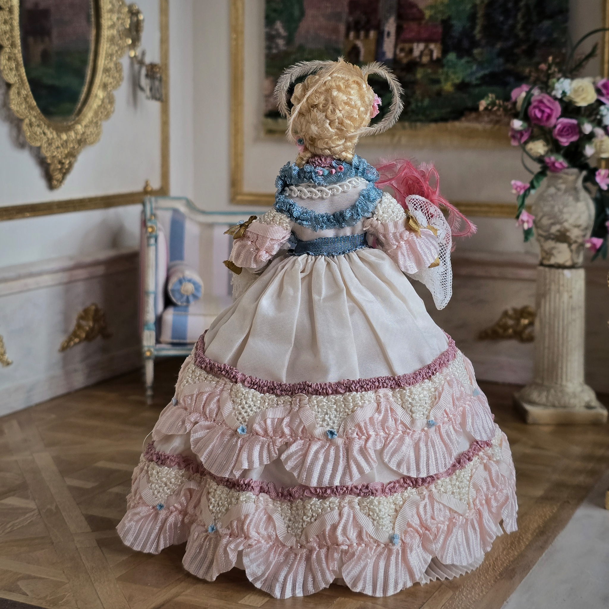 Lady Pompadour Blonde 17th C. Doll Original Marcia Backstrom Sculpted Clay