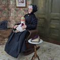 Load image into Gallery viewer, Mourning Granny in Rocking Chair with Dolly Original Marcia Backstrom Doll 2005

