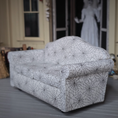 Load image into Gallery viewer, Gothic Spooky Halloween Spiderweb Sofa OOAK Artisan Upholstered Dollhouse Furniture
