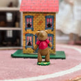 Load image into Gallery viewer, Artisan Hand-Sculpted Storybook Toy Teddy Bear Dollhouse Shelf Sitter
