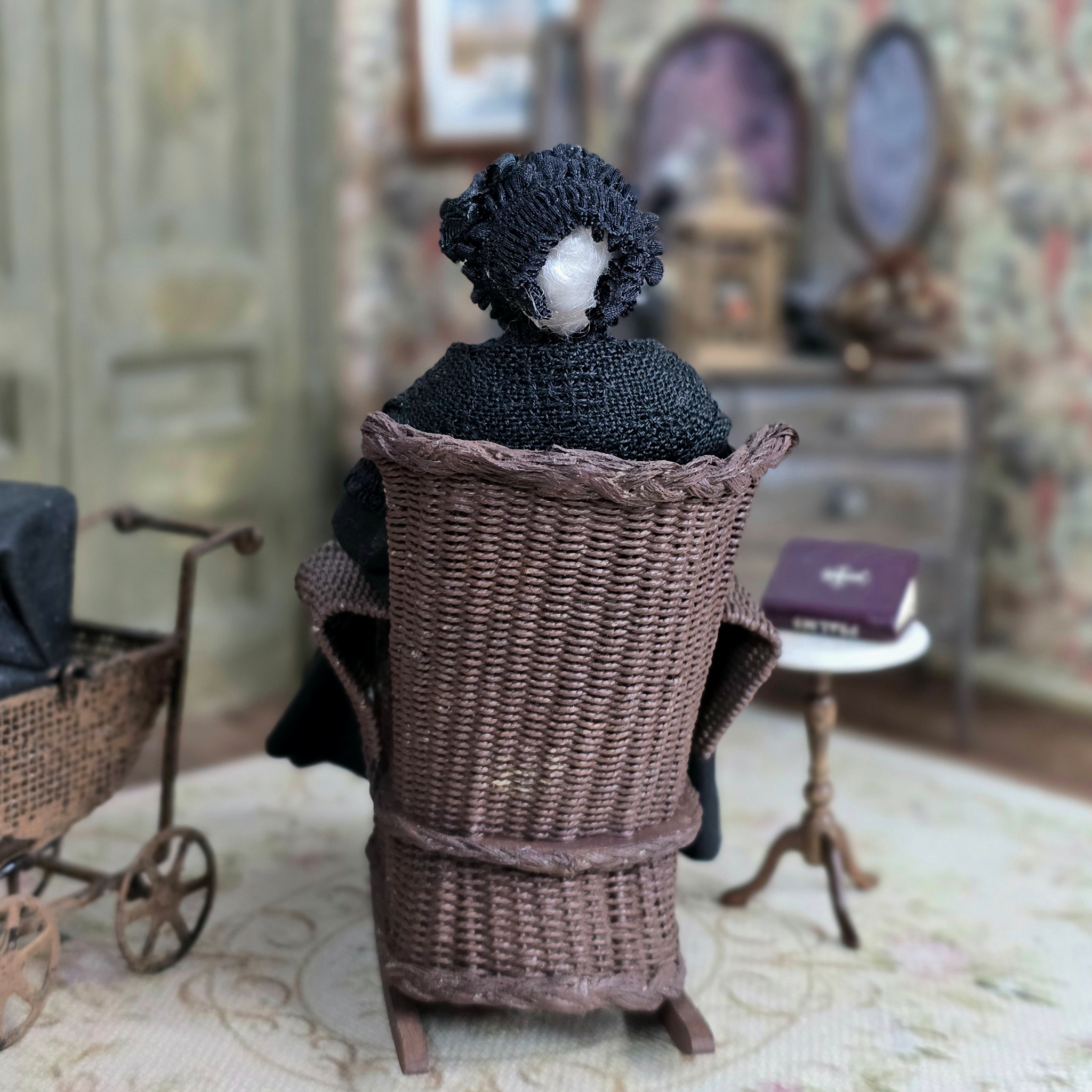 Mourning Granny in Rocking Chair with Dolly Original Marcia Backstrom Doll 2005