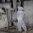 Load image into Gallery viewer, Edwardian Boy Ghost Doll OOAK Haunted Miniature Child with Slingshot & Chair by Pat Benedict
