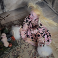 Load image into Gallery viewer, Creepy Seated Clay Little Girl Child Doll OOAK Vintage Hand Sculpted Dollhouse Miniature
