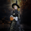 Load image into Gallery viewer, RESERVED SUSAN Witch Doll OOAK Porcelain Miniature Dollhouse Character
