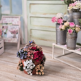 Load image into Gallery viewer, Colorful Flowering Hydrangea Plant in Terracotta Planter with Butterfly Realistic
