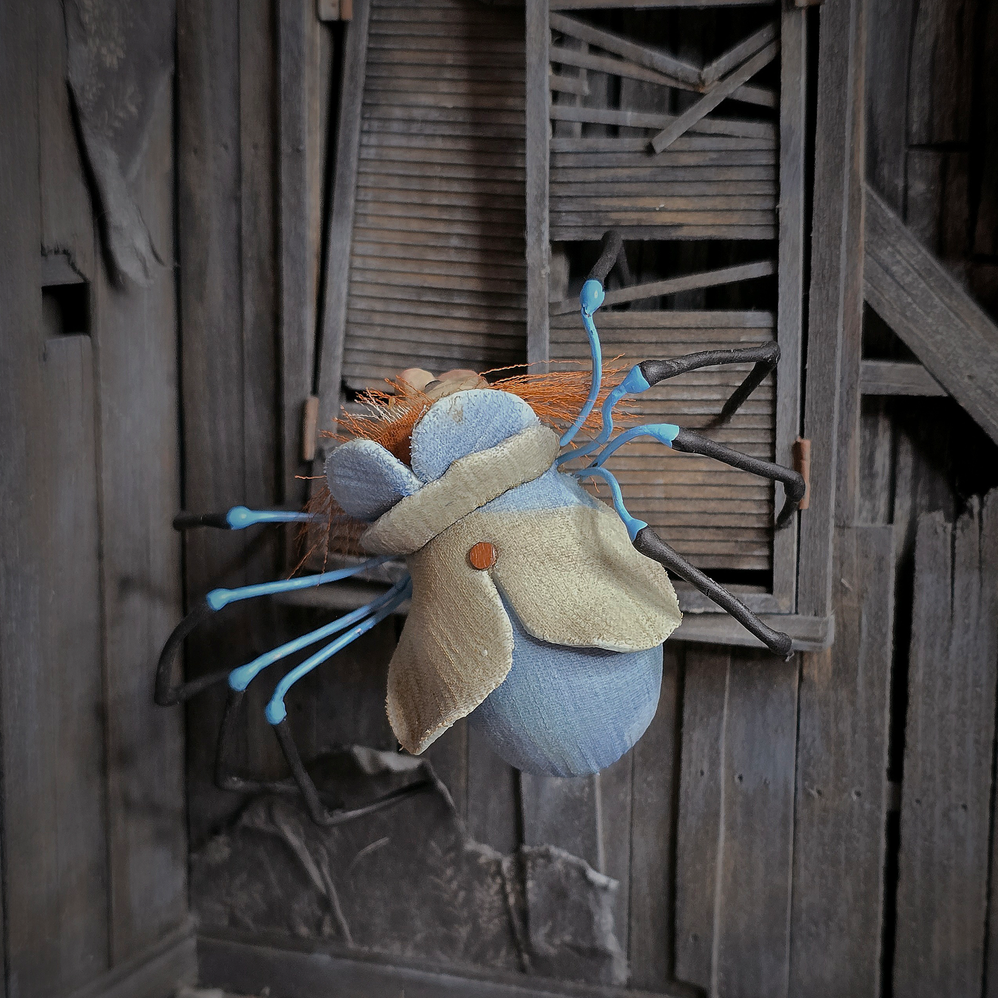 Anthropomorphic Spider Character Signed OOAK Vintage Miniature Dollhouse Art Doll